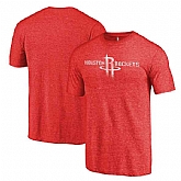 Men's Houston Rockets Distressed Team Logo Red T-Shirt FengYun,baseball caps,new era cap wholesale,wholesale hats